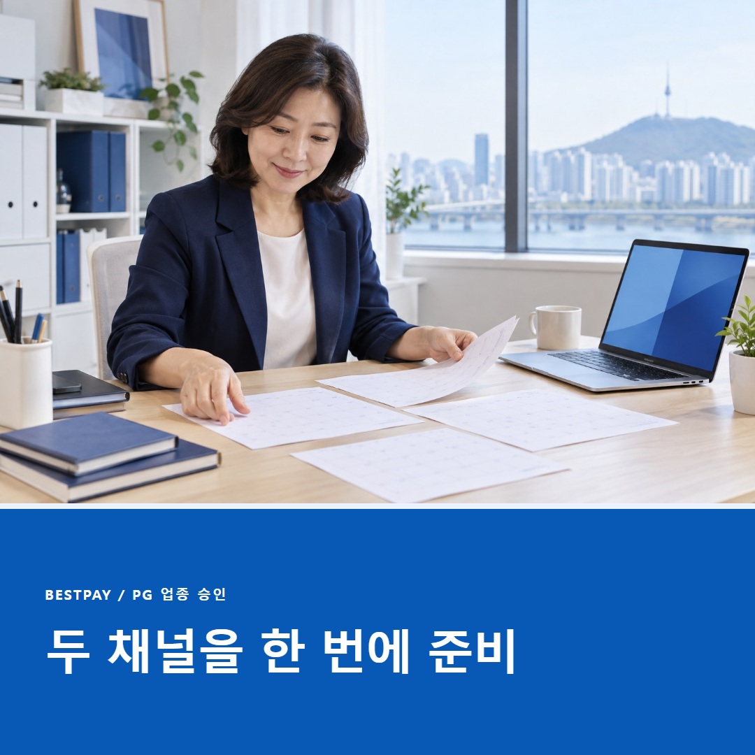 온라인 오프라인 겸업 PG 승인